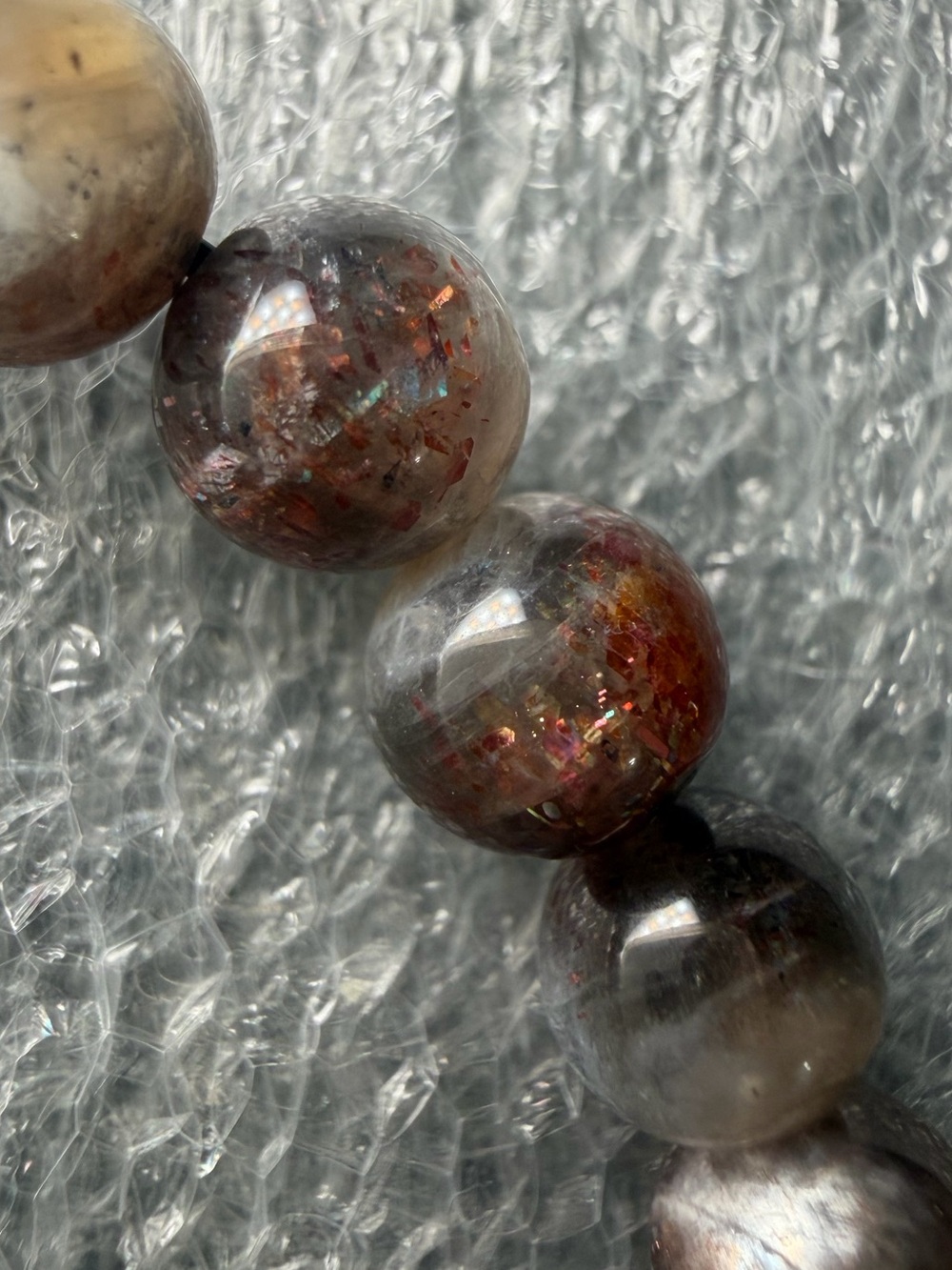 Stunning Rare 6MM Heliolite Natural Crystal Bracelet